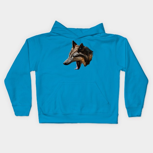 Wolf lover -animals Kids Hoodie by denissmartin2020